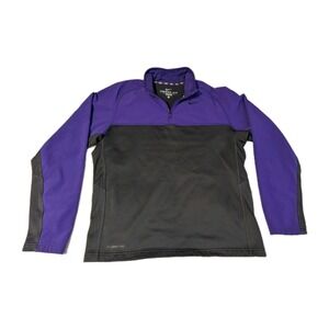 Nike Women's Better World Therma Fit Warm Quarter Zip Purple Black Size Large